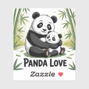 Sticker Adorable Panda Love Retour à l'école