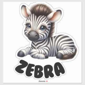 Sticker Adorable Zèbre - Pépinière