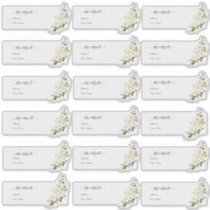 Sticker Adresse client transparente H2 Albâtre Roses