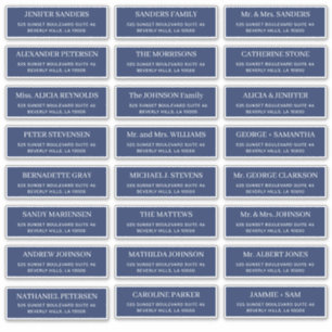 Sticker Adresse de l'invité de mariage à la typographie mo