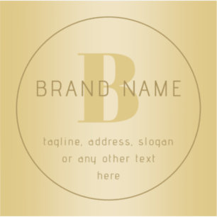 Sticker Adresse de retour minimaliste en or stylisée moder