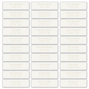Sticker Adresse d'invité du Mariage individuel modifiable