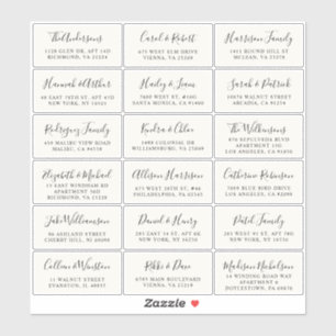 Sticker Adresse du client Mariage de crème stylish