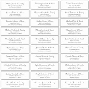 Sticker Adresse du Mariage de script classique simple