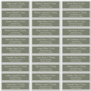 Sticker Adresse du Mariage de script moderne