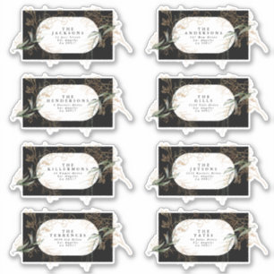 Sticker Adresse du Mariage Eucalyptus