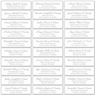 Sticker Adresse du Mariage invité de script cursif simple