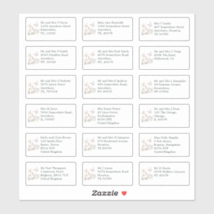 Sticker Adresses de nom d'invité de mariage individuel Mag