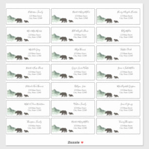 Sticker Adventure commence Baby Guest Adresse Enveloppe