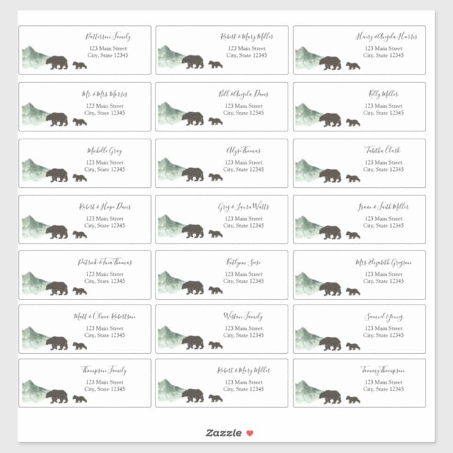 Sticker Adventure commence Baby Guest Adresse Enveloppe (Feuille)