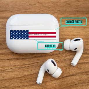 Sticker Aéropods Pro Case Peaux décoratives - Drapeau amér