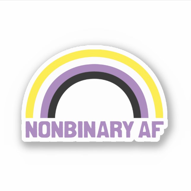 Sticker AF non binaire (Devant)