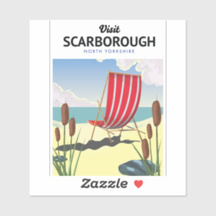 Sticker Affiche de bord de mer de Hastings North Yorkshire