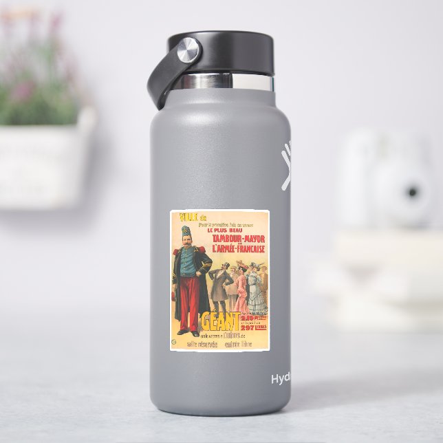 Sticker Affiche De Cirque De Foule Admirant Un Soldat Fran (HydroFlask)