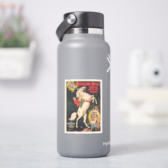 Sticker Affiche De Cirque De Madame Ada Castello Sur Un Ch (HydroFlask)