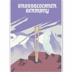Sticker Affiche de montagne Grossglockner Allemagne.