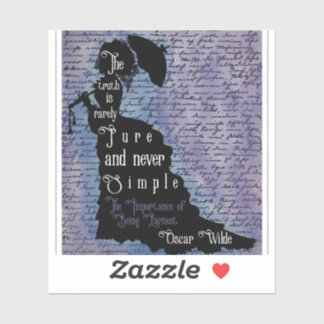 Sticker Affiche de silhouette de citation d'Oscar Wilde