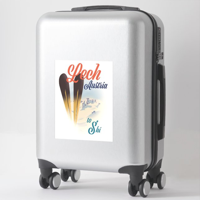 Sticker Affiche de ski Lech Autriche (Sur valise)
