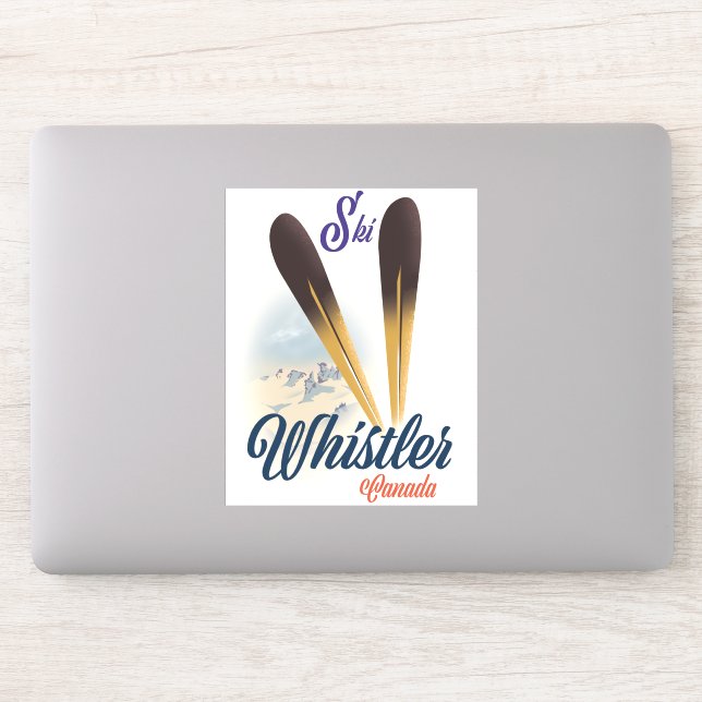 Sticker Affiche de ski Whistler Canada (Ordinateur)