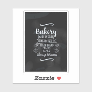 Sticker Affiche de tableau craie de boulangerie de style v