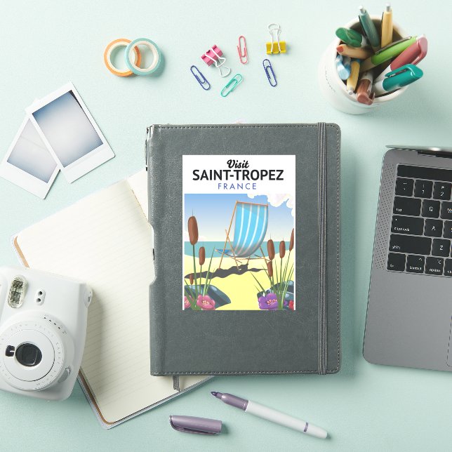 Sticker Affiche de voyage de Saint-Tropez France (Couverture iPad)