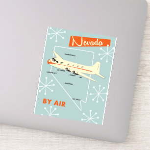 Sticker Affiche de voyage de style vintage du Nevada