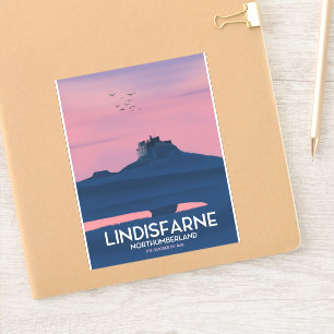 Sticker Affiche de voyage du château de Lindisfarne Northu