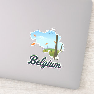 Sticker Affiche de voyage en Belgique.