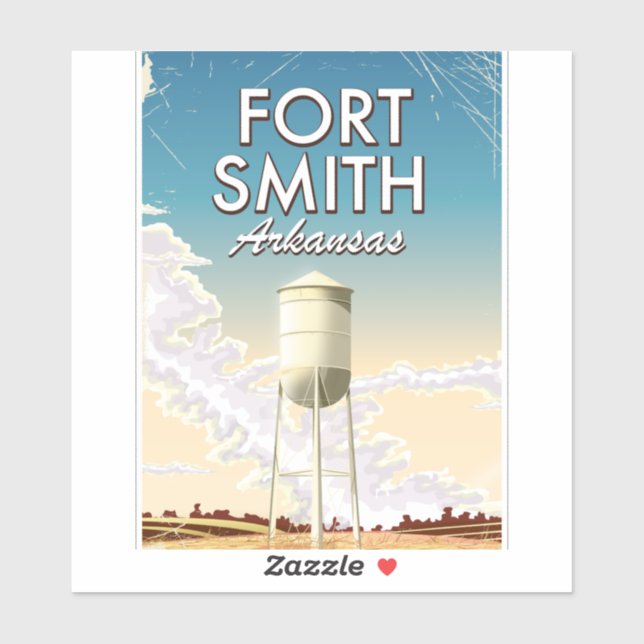 Sticker Affiche de voyage Fort Smith Arkansas (Feuille)