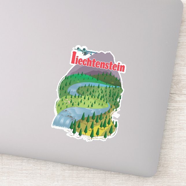 Sticker affiche de voyage liechtenstein (Détail)