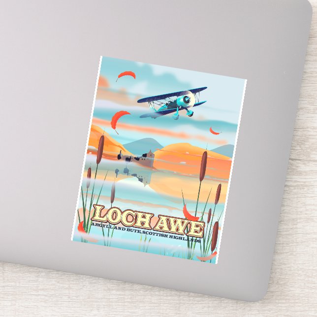 Sticker Affiche de voyage Loch Awe Écosse (Détail)