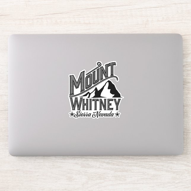 Sticker Affiche de voyage Mont Whitney Sierra Nevada (Ordinateur)