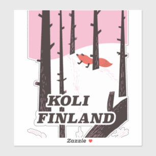 Sticker Affiche de voyage vintage Koli Finlande