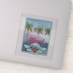 Sticker Affiche de voyage vintage Miami Floride