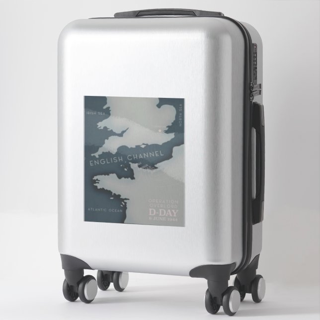 Sticker Affiche militaire de l'opération Overlord du jour  (Sur valise)
