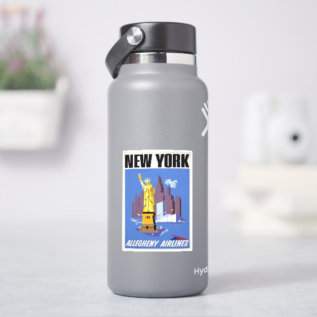 Sticker Affiche Vintage voyage pour Allegheny Airlines (HydroFlask)