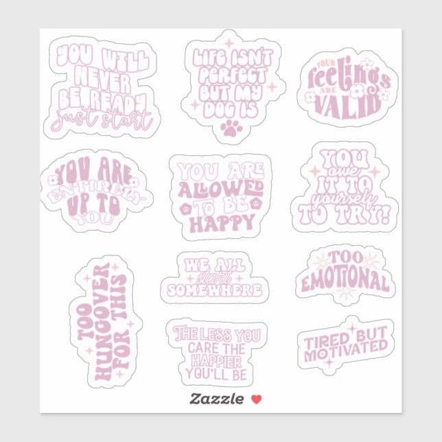 Sticker affirmation Citation motivationnelle (Feuille)