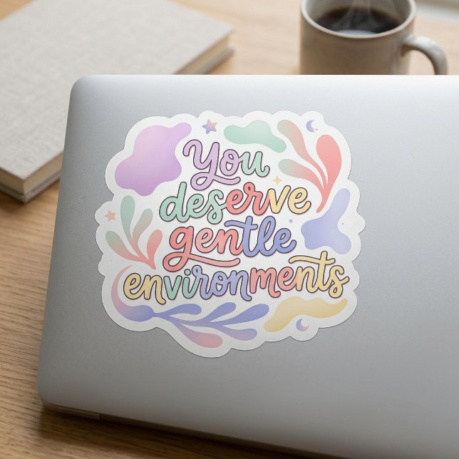 Sticker Affirmation Neurodivergent Typographie Pastel Rêve (Créateur téléchargé)