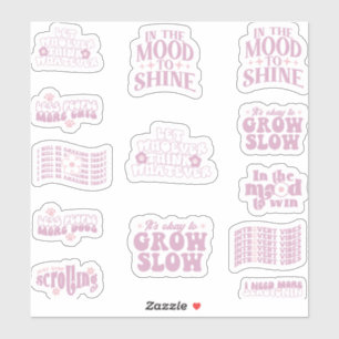 Sticker affirmation positive citation tendance rétro