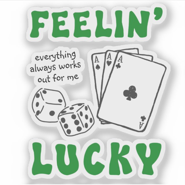 Sticker Affirmation positive de chance 'Custom Feelin' Luc (Devant)