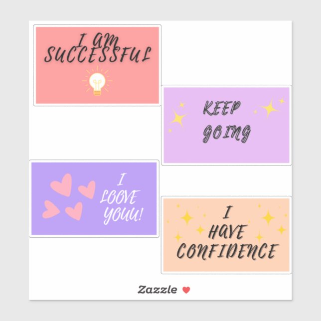 Sticker Affirmations positives (Feuille)