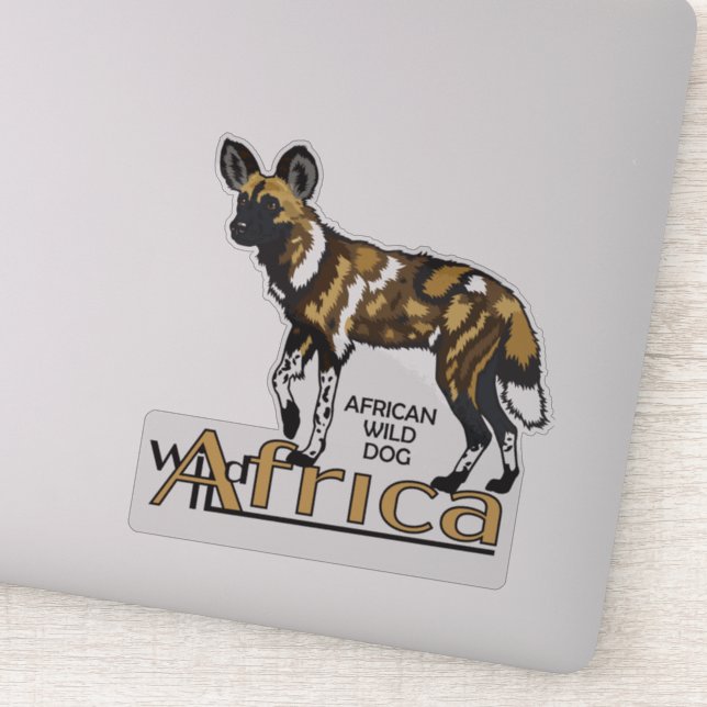 Sticker African wild dog Wild Africa (Détail)