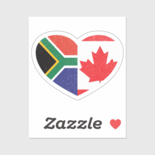 Sticker Afrique du Sud Canada Coeur canadien