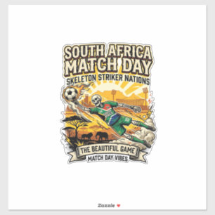 Sticker Afrique du Sud Match Day Skeleton Striker Nations