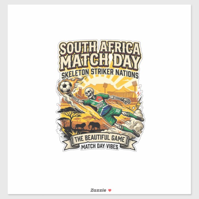 Sticker Afrique du Sud Match Day Skeleton Striker Nations  (Feuille)