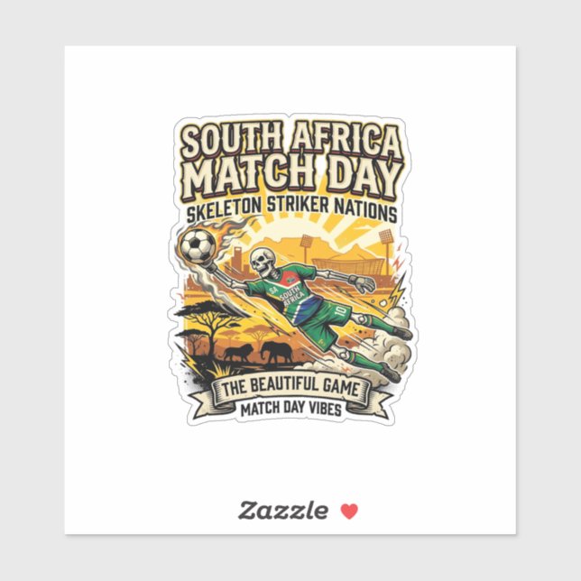 Sticker Afrique du Sud Match Day Skeleton Striker Nations  (Feuille)