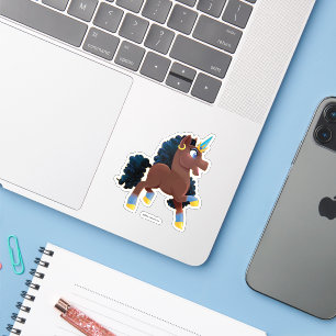Sticker Afro Unicorn   La magie