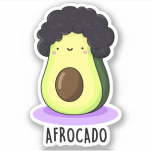 Sticker Afrocado Drôle Avocado Avec Pun Afro
