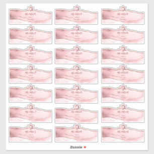 Sticker Agate d'aquarelle transparente Adresse client tran