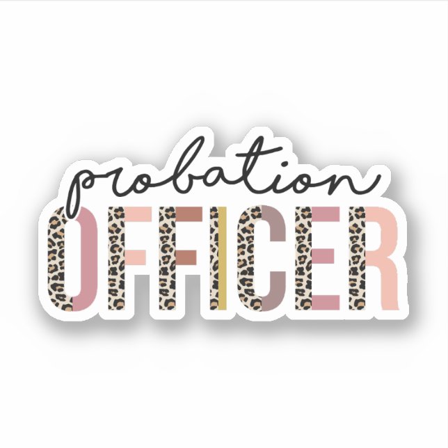 Sticker Agent de probation Cadeau, Agent de probation amus (Devant)